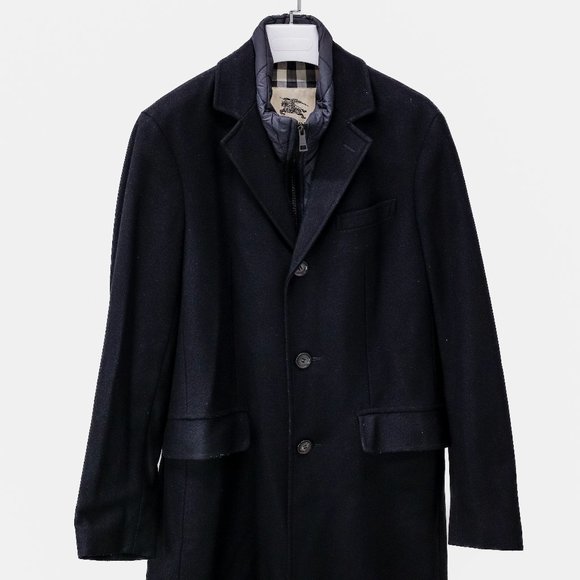 Burberry Black Puffer Layered Coat